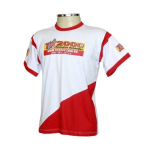 Camiseta Gola Careca Com Recorte Transversal